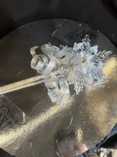 Load image into Gallery viewer, Snowflake wand, flower girl bridesmaid, Winter wedding by Crystal wedding uk
