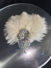 Load image into Gallery viewer, Ostrich Feather buttonhole Boutonnière -ANY COLOUR Artificial buttonhole by Crystal wedding uk
