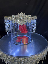 Load image into Gallery viewer, Magical Red Rose Cake Stand: Crystal Wedding Cake Separator
