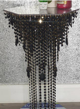 Load image into Gallery viewer, Black Crystal Chandelier Cake Stand Set: Gatsby Wedding Decor with LED Lights
