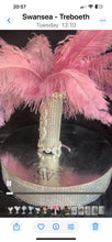 Load image into Gallery viewer, Ostrich Feather Bridal Bouquet: Crystal Handle, 1920s Gatsby Style
