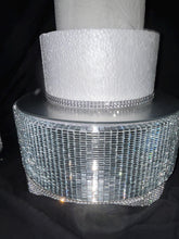 Load image into Gallery viewer, Crystal Rhinestone Wedding Cake Stand: Mirror Display
