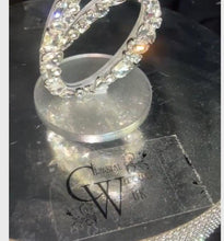Load image into Gallery viewer, Crystal Letter Cake Topper: Golden Rhinestone Monogram Initial

