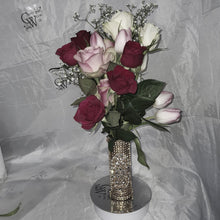 Load image into Gallery viewer, Bling Bouquet Holder, rhinestone crystal Diamonte holder, Rhinestone &amp; pearl Wedding Bouquet Holder , Glam Bling Bouquet Holders
