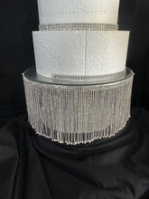 Load image into Gallery viewer, Crystal Rhinestone Cake Stand: Wedding Cake Display, Silver or Gold
