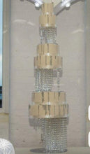Load image into Gallery viewer, Crystal Chandelier Wedding Cake Stand with LED Lights - 3 Tier Illusion Set
