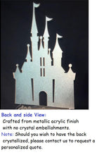 Load image into Gallery viewer, Swarovski Crystal Fairytale Castle Cake Topper: Elegant Wedding Decoration
