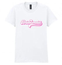 Load image into Gallery viewer, Personalized Bridesmaid T-Shirt: Softstyle Ringspun Cotton Hen Party Tee

