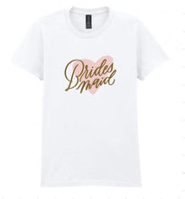 Load image into Gallery viewer, Custom Bridesmaid T-Shirt: Personalized Wedding Party Tee, Hen Party Outfit
