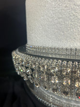 Load image into Gallery viewer, Rotating Crystal Wedding Cake Stand with Mirror Top - Electric Display
