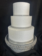 Load image into Gallery viewer, Rotating Crystal Wedding Cake Stand with Mirror Top - Electric Display
