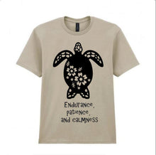 Load image into Gallery viewer, Turtle T-Shirt: Endurance, Patience, Calmness - Unisex Cotton Blend Tee
