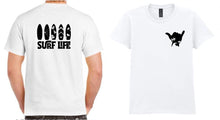 Load image into Gallery viewer, Surf Life T-Shirt: Unisex Surfboard Logo Tee - 50+ Colors
