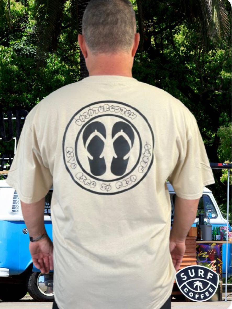 Flip Flops T-Shirt: Uninterested - Live Life Slogan Tee