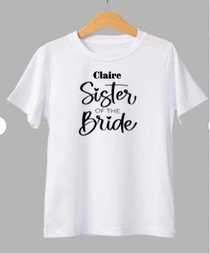 Personalized Bridesmaid T-Shirt: Softstyle Ringspun Cotton Hen Party Tee