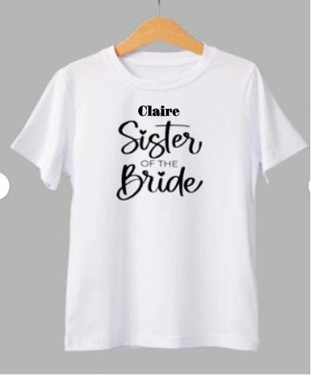 Personalized Bridesmaid T-Shirt: Softstyle Ringspun Cotton Hen Party Tee