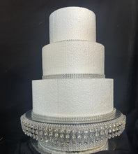 Load image into Gallery viewer, Rotating Crystal Wedding Cake Stand with Mirror Top - Electric Display
