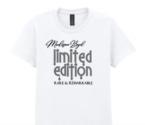 Personalized Rhinestone T-Shirt: Limited Edition Ladies Tee, Unisex Fit
