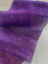 Load image into Gallery viewer, Purple Rhinestone ribbon 5 yards by 50 rows , Diamond Mesh, Diamante Bling, Crystal trim Cake trim. by Crystal wedding uk
