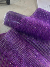 Load image into Gallery viewer, Purple Rhinestone ribbon 5 yards by 50 rows , Diamond Mesh, Diamante Bling, Crystal trim Cake trim. by Crystal wedding uk
