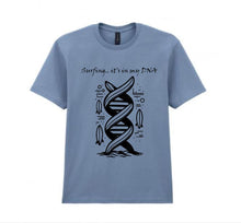Load image into Gallery viewer, Surfing DNA T-Shirt: Unisex Cotton Crew Neck Tee, 50+ Colors
