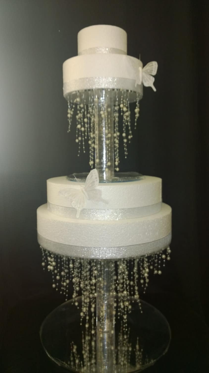Pearl Raindrop cake stand and separator set