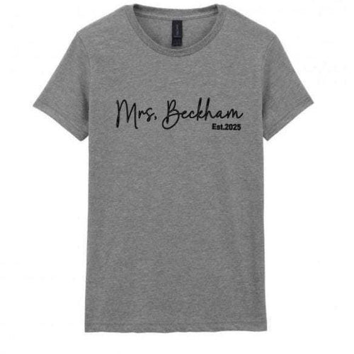 Personalized Bride T-Shirt: Soft Ringspun Cotton Bridal Shower Gift