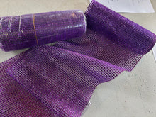 Load image into Gallery viewer, Purple Rhinestone ribbon 5 yards by 50 rows , Diamond Mesh, Diamante Bling, Crystal trim Cake trim. by Crystal wedding uk
