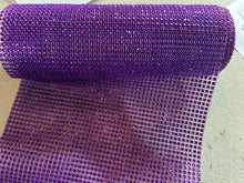 Load image into Gallery viewer, Purple Rhinestone ribbon 5 yards by 50 rows , Diamond Mesh, Diamante Bling, Crystal trim Cake trim. by Crystal wedding uk
