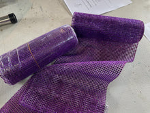 Load image into Gallery viewer, Purple Rhinestone ribbon 5 yards by 50 rows , Diamond Mesh, Diamante Bling, Crystal trim Cake trim. by Crystal wedding uk
