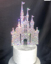 Load image into Gallery viewer, Swarovski Crystal Castle Cake Topper: Fairytale Wedding Decoration
