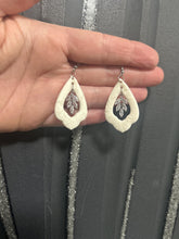 Load image into Gallery viewer, Handmade Clay Flower Bridal Earrings: Freshwater Pearl Wedding Jewelry
