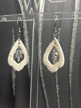 Load image into Gallery viewer, Handmade Clay Flower Bridal Earrings: Freshwater Pearl Wedding Jewelry
