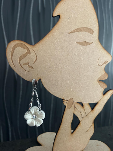 Handmade Clay Earrings,Clay Earrings, Bride Gift, Bride Earrings, bridal jewellery, Wedding Statement Earrings, by Crystal wedding UK