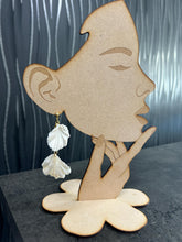 Load image into Gallery viewer, White textured bridal earrings, brides earrings, dangling statement earrings, wedding jewellery, bridal accessories by Crystal wedding UK
