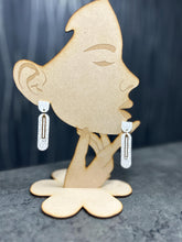 Load image into Gallery viewer, Handmade White textured Earrings – minimalist – Elegant Stud Earrings – by Crystal wedding UK
