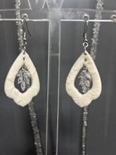 Load image into Gallery viewer, Handmade Clay Flower Bridal Earrings: Freshwater Pearl Wedding Jewelry
