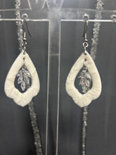 Load image into Gallery viewer, Handmade Clay Flower Bridal Earrings: Freshwater Pearl Wedding Jewelry
