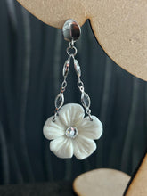 Load image into Gallery viewer, Handmade Clay Earrings,Clay Earrings, Bride Gift, Bride Earrings, bridal jewellery, Wedding Statement Earrings, by Crystal wedding UK
