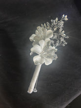 Load image into Gallery viewer, Crecsent Pearl &amp; Lily bouquet : Crystal Rhinestone Bridal flowers
