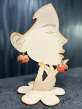 Load image into Gallery viewer, Handmade Floral Pumpkin Clay Earrings – Autumn Fall Jewelry – Cosy Halloween Earrings – Ball Stud – by Crystal wedding Uk
