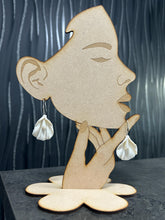 Load image into Gallery viewer, Handmade White Fan Petal Earrings – Delicate and floaty Clay Flowers with Swarovski Crystals – Elegant Stud Earrings – by Crystal wedding UK
