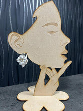 Load image into Gallery viewer, Freshwater Pearl Clay Flower Earrings | Handmade Bridal Earrings | White Floral Statement Jewelry silver or gold,
