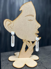 Load image into Gallery viewer, Handmade White textured Earrings – minimalist – Elegant Stud Earrings – by Crystal wedding UK
