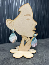 Load image into Gallery viewer, Marbled Green &amp; Gold Clay Earrings – Modern Statement Jewelry - Handmade to order
