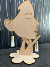 Load image into Gallery viewer, Handmade White textured drop Earrings – minimalist – Elegant bridal Earrings – by Crystal wedding UK
