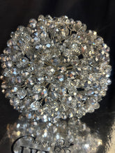 Load image into Gallery viewer, Luxury Silver Crystal Bridal Keepsake Bouquet – Handmade Beaded Wedding Bouquet -
