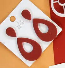 Load image into Gallery viewer, Lightweight Polymer Clay Earrings, Modern Minimalist Statement Earrings, stainless steel 14k Gold Over Brass Ear Wires, Hypoallergenic
