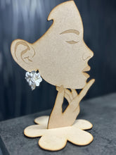 Load image into Gallery viewer, Freshwater Pearl Clay Flower Earrings | Handmade Bridal Earrings | White Floral Statement Jewelry silver or gold,
