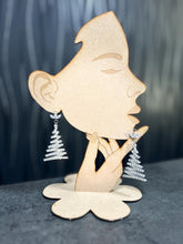 Load image into Gallery viewer, Christmas Tree Earrings: Swarovski elements , in silver or gold, Handmade to order by Crystal wedding UK
